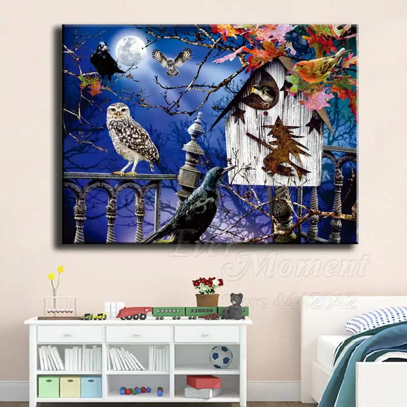 Когда нибудь момент алмазов картина украшение Сова декорации полная квадратная