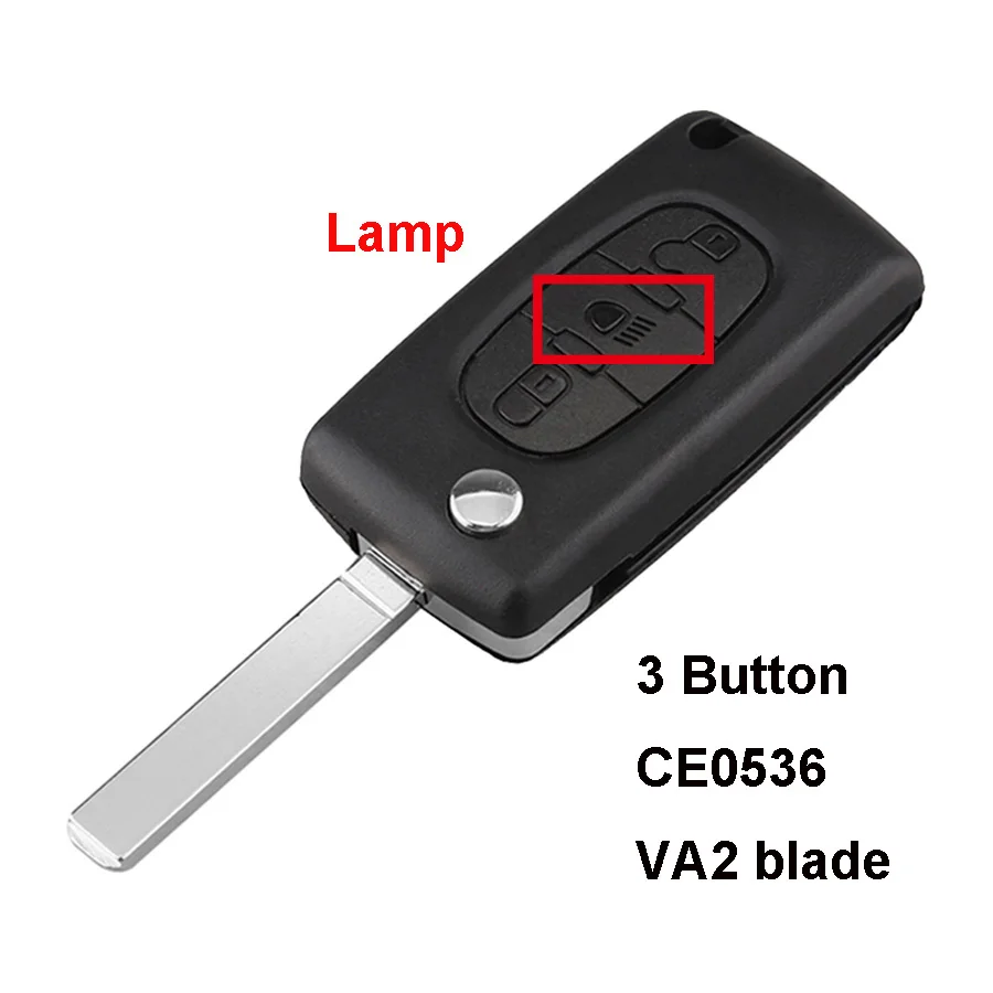 Чехол с 3 кнопками и откидной крышкой для Citroen C2 C3 C4 C5 C6 Picasso CE0536 держатель