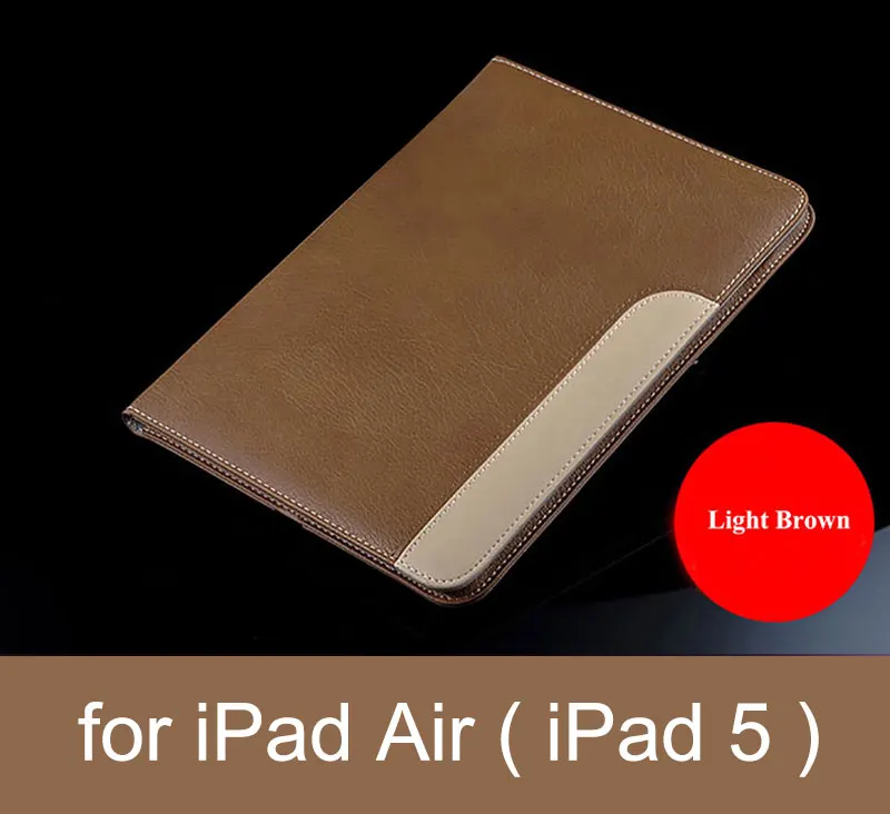 Air (light brown) Чехол для Apple iPad Air 2 Air 1 из искусственной кожи, деловой портфель для планшета, откидная подставка, умный чехол для iPad 5, 6, Fundas, автоматический режим сна - Цвет: Air (light brown)