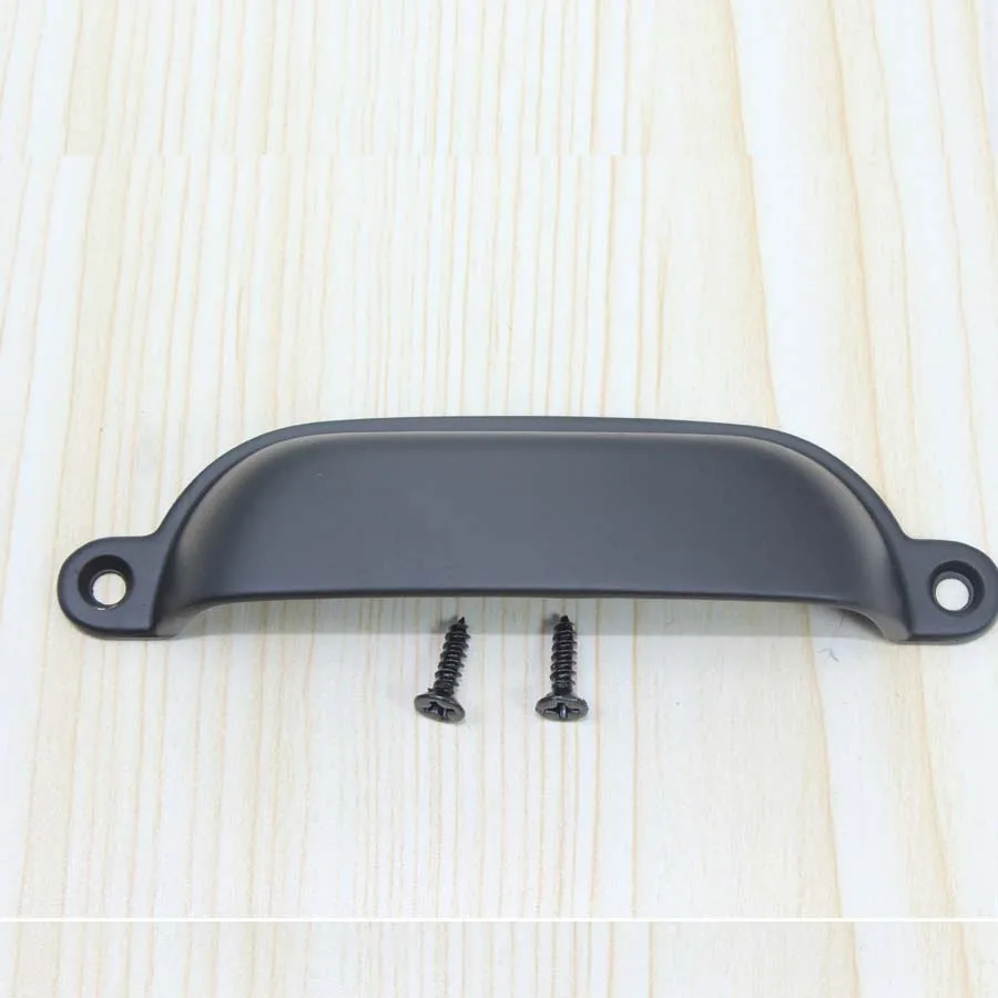 Винтажный стиль Черная рукоятка для оборудования чашки в виде раковины