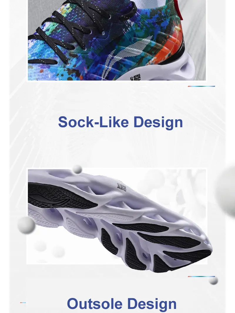 Li-Ning/мужские кроссовки для бега с подушкой из дышащего материала, подкладка из монопряжи, износостойкая спортивная обувь, кроссовки ARHP073 XYP930