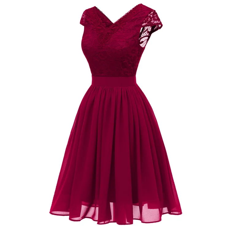 Офисное платье большого размера элегантное кружевное в богемном стиле розовое