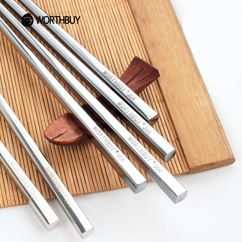 Worthbuy 10 пар 304 Нержавеющая сталь Китайский Щупы для мангала Щепка площади