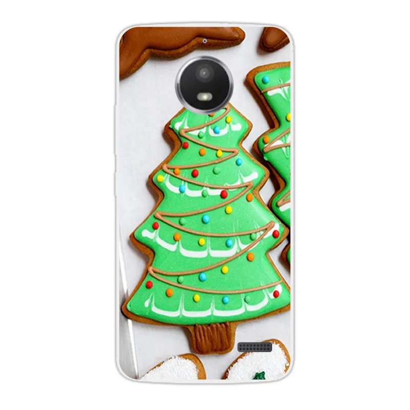 TPU Merry Christmas Case For Moto E4 5.0&quot Funda Motorola XT1766 XT1763 Transparent Silicone DIY Capa for |