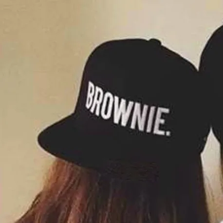 BLONDIE BROWNIE бейсболка с вышивкой девушки женские подарки для нее бейсболки хип-хоп Регулируемые Шляпы - Цвет: brownie black