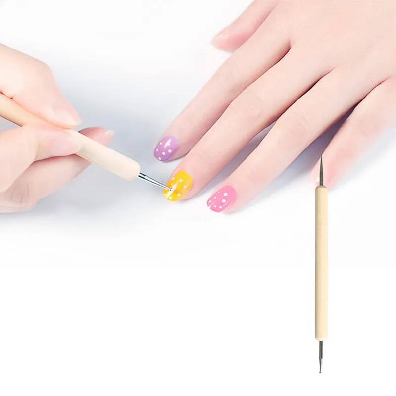 5 шт. 2 сторонняя деревянная точечная ручка Мраморный инструмент точечные