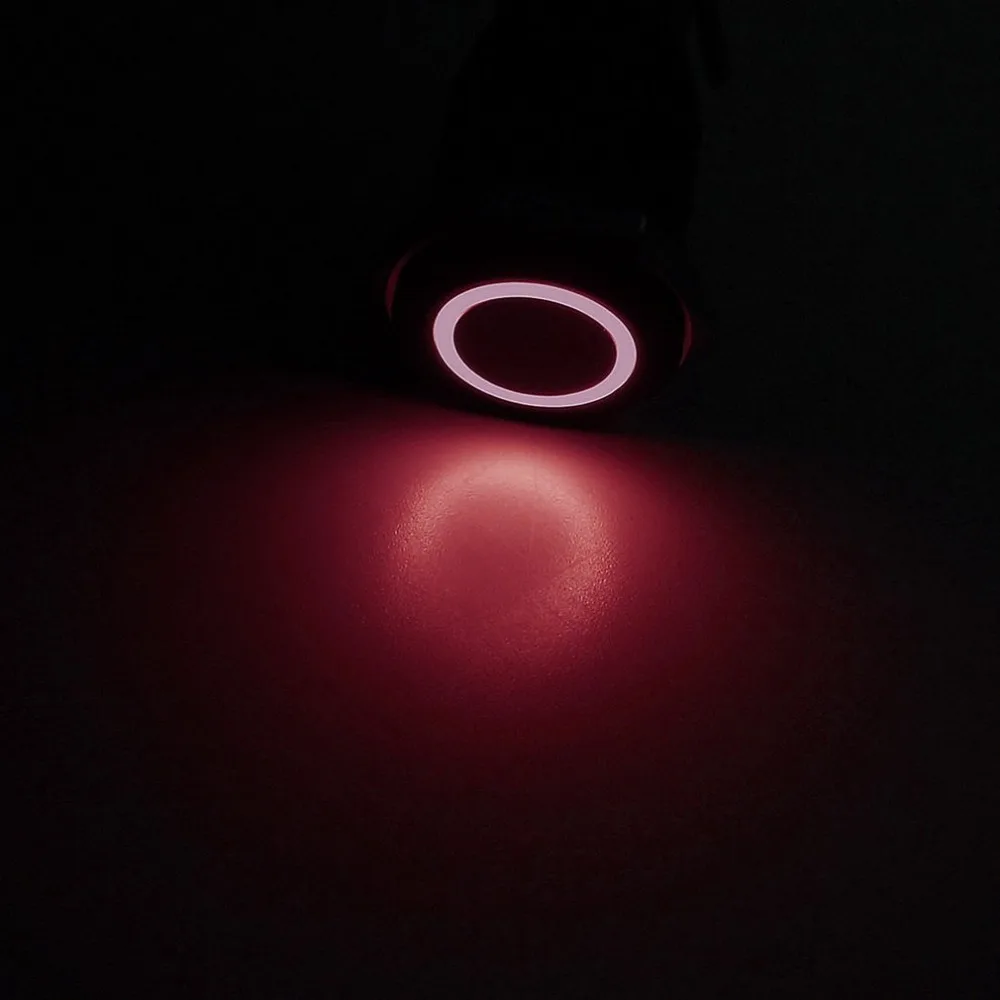 Angelo Metallo Eye illuminato A Светодиодный 16 мм кнопочный переключатель Авто пульсанти тире 12 В Anello прерыватель делла Luce Stesso защелка