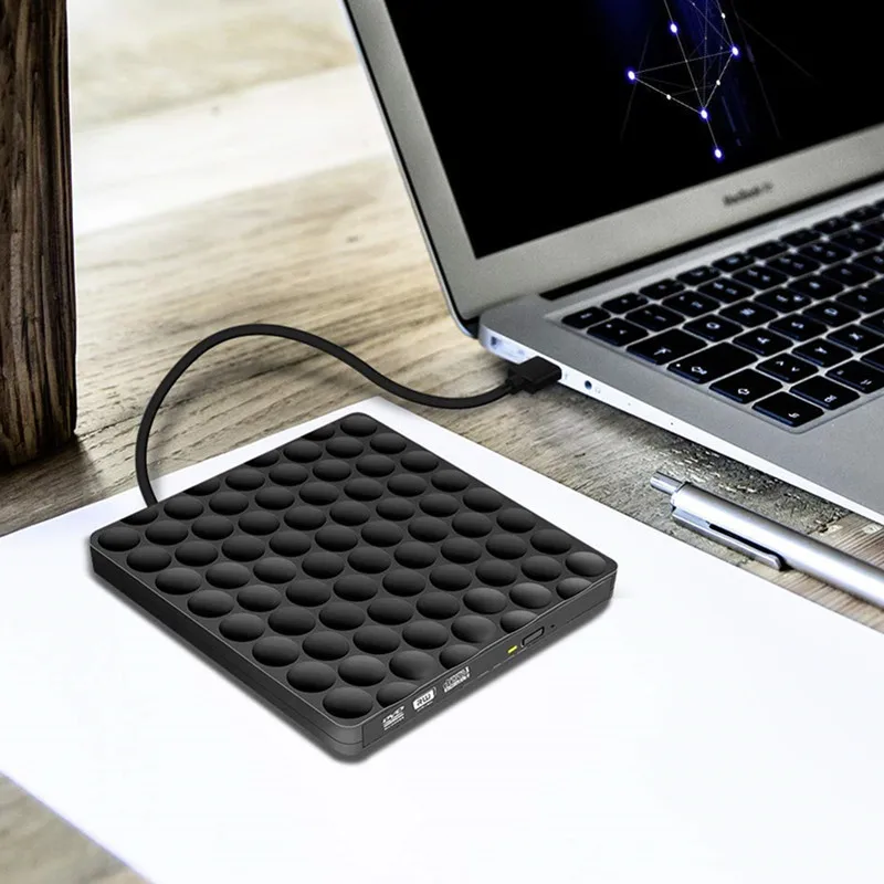 Kuwfi USB 3 0 внешний DVD диск CD DVD-RW Rom реписатель горелки Писатель 5 Гбит/с для ноутбуков