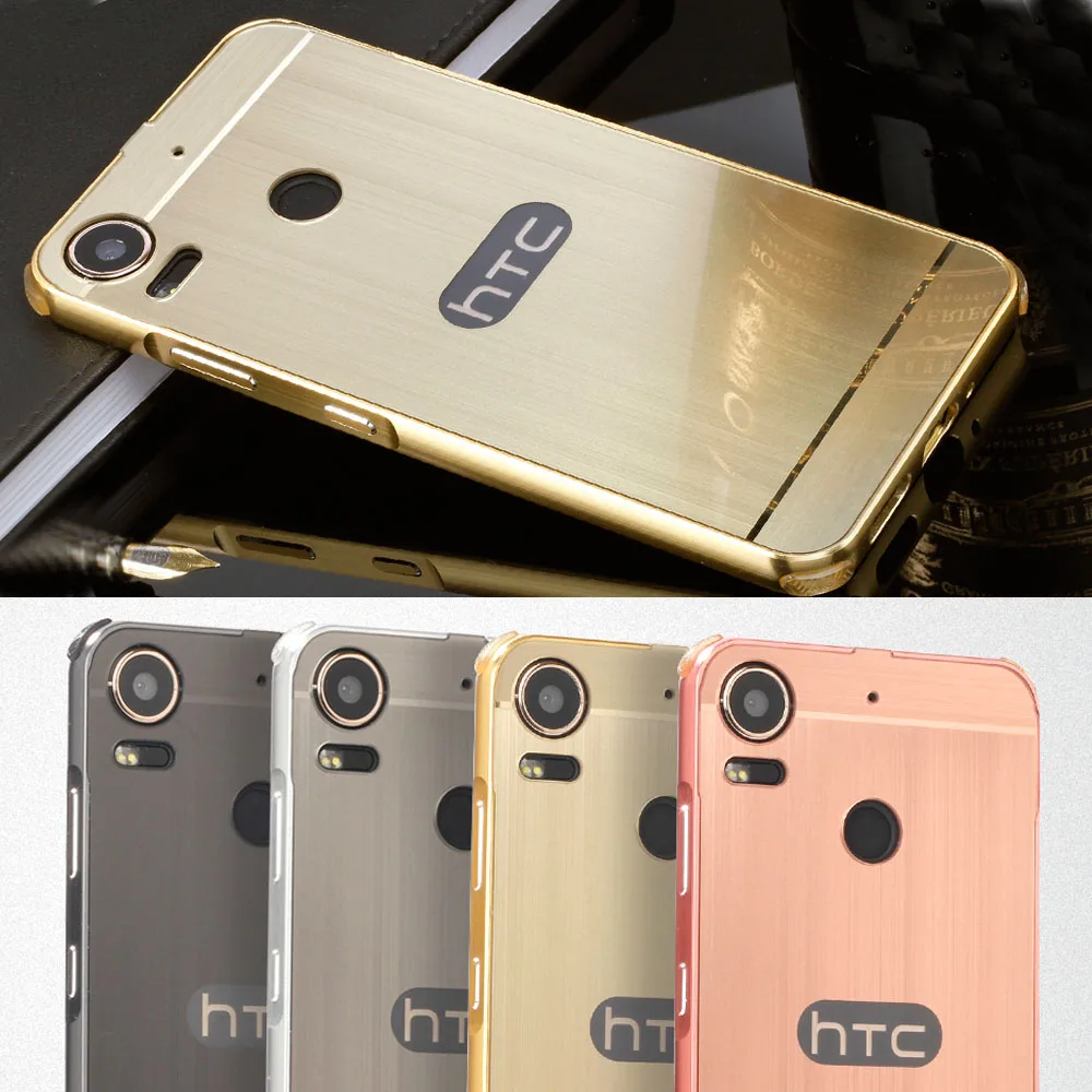Luxury metal aluminum frame brushed PC back case for HTC Desire 10 Pro 5.5'' phone cover Shell housing bag |