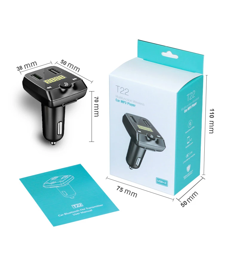 ANLUD Bluetooth fm-передатчик беспроводной Автомобильный MP3-плеер с двумя usb-портами автомобильное зарядное устройство HandsFree Bluetooth автомобильный комплект поддержка FLAC