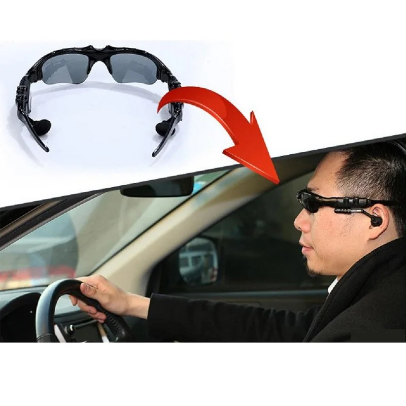 Умные очки, Bluetooth наушники, солнцезащитные очки, анти-УФ, для вождения, портативная гарнитура, MP3 плеер, музыка, громкая связь, звонок, телефон, наушники