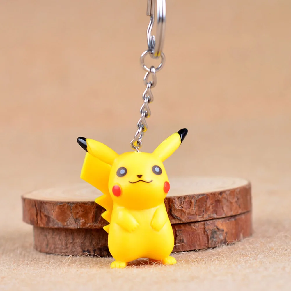 3D Аниме pokomon go брелок кольцо Пикачу брелок Карманный Монстры брелок Подвеска фигурка игрушки - Цвет: A2