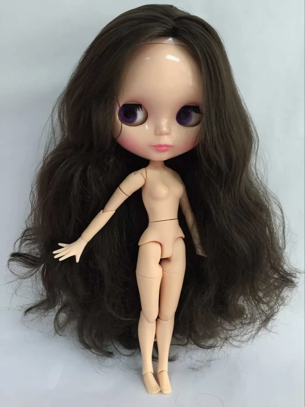 Кукла блайз шарнирная Обнаженная Заводская кукла с черными волосами подходит