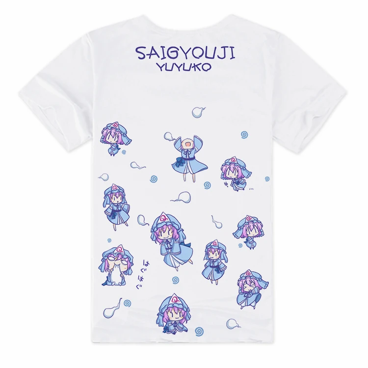Футболка унисекс с японским принтом TouHou Project Cirno Повседневная футболка Аниме