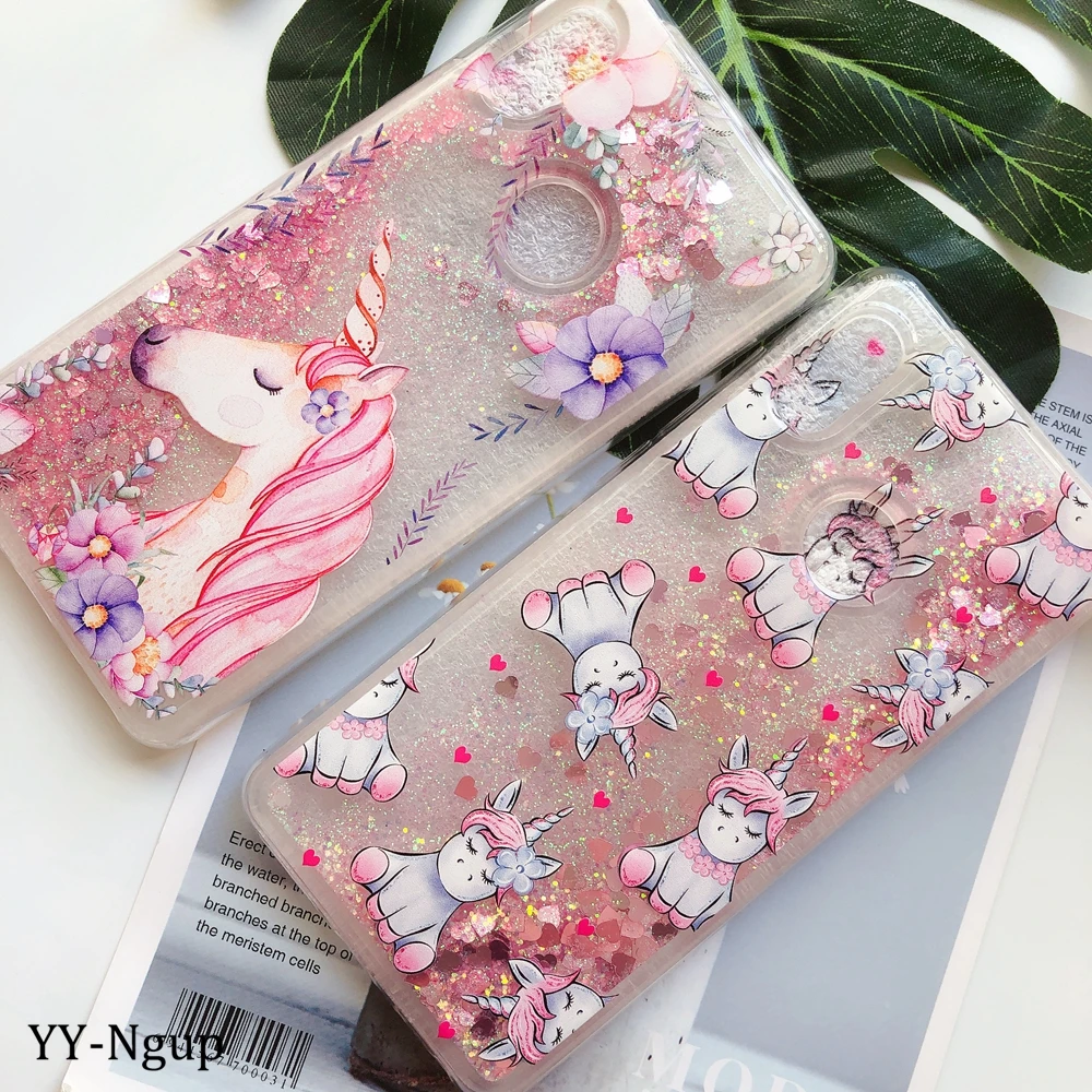 Oneplus 7 Pro 6 T чехол для телефона one plus 1+ 6 1+ 7 1+ 6 t Kawaii Единорог Блестящий жидкий зыбучий песок мягкий чехол для Oneplus 6 6 t 7 Pro Чехол