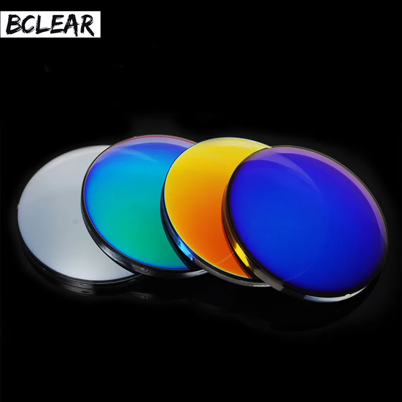 BCLEAR 1,56 Модные Цветные поляризованные UV400 зеркальные светоотражающие солнцезащитные очки, линзы по рецепту, очки для вождения близорукости