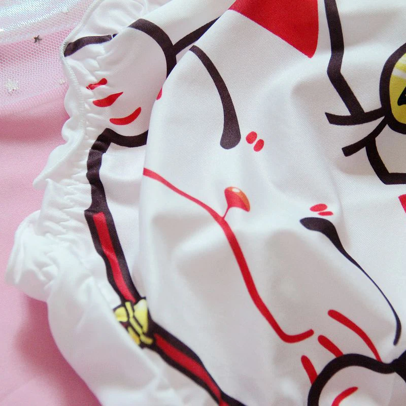 Милые японские женские трусики с изображением кошки из мультфильма Фортуна