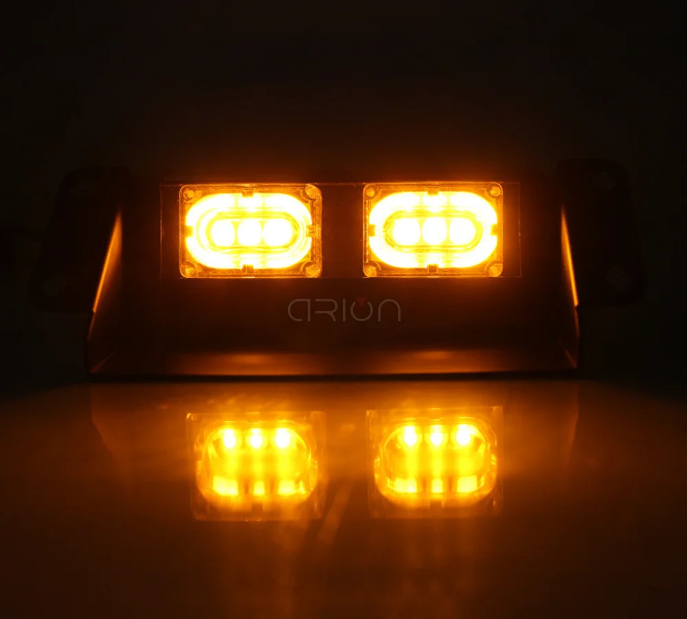 Супер яркий 6 светодиосветодиодный Вт Янтарный красный синий белый стробоскоп