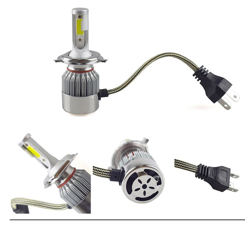 Супер яркий H4 Lampadina 72 W Fari Auto Ha Condotto La Lampada Con Ventilatore 6500K Bianco 12V автомобильный AJ |