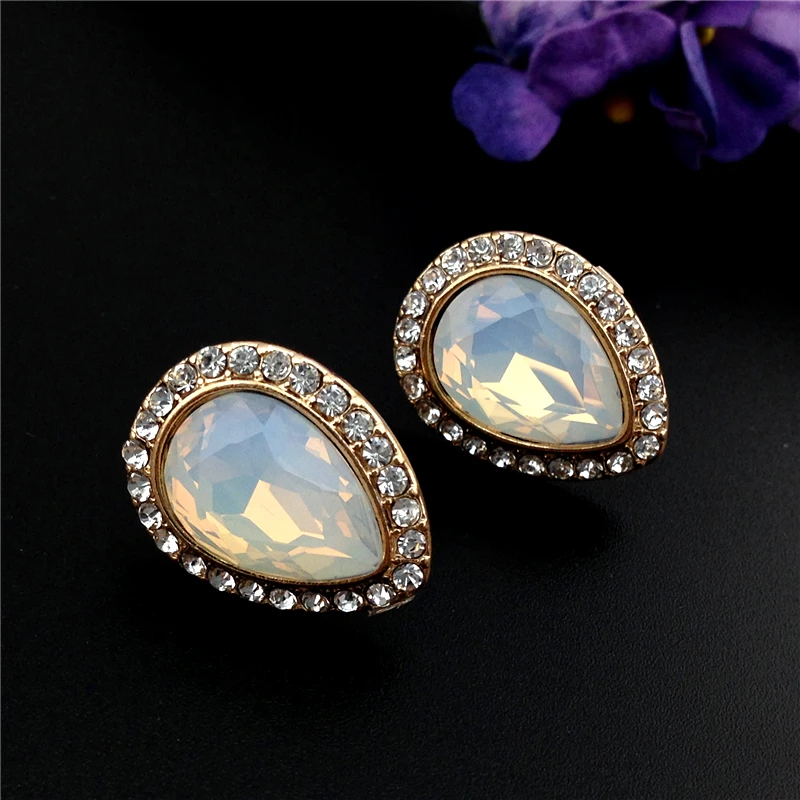 11 шоппинг фестиваль Роскошный белый горный хрусталь Вода капель золотой цвет