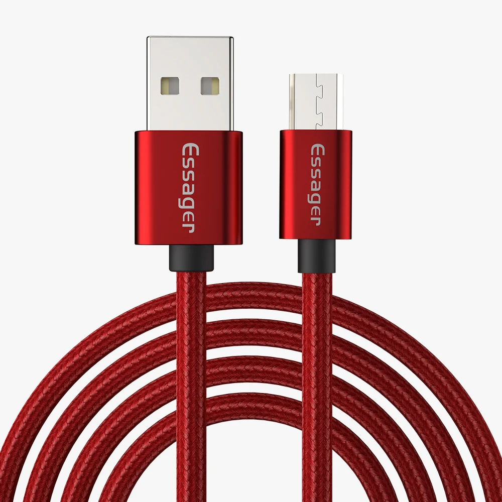 Essager Micro USB кабель 2.4A Быстрая зарядка зарядное устройство для samsung Xiaomi Redmi Note 5 Microusb Android кабель для передачи данных кабель для мобильного телефона