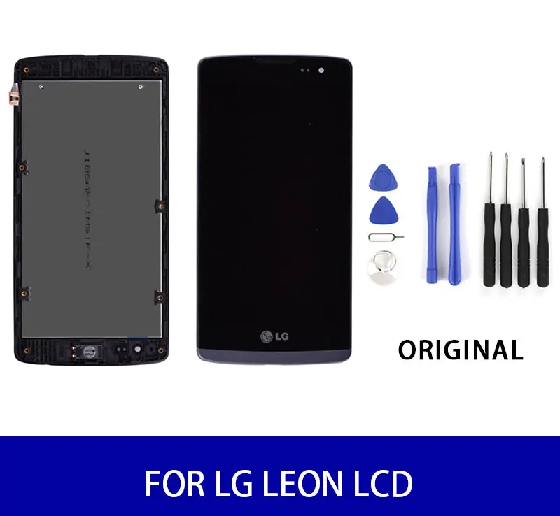 Для LG Leon ЖК-дисплей сенсорный экран панель дигитайзер сборка экран Запасные части 854x480 H340 H320 H324 H340N