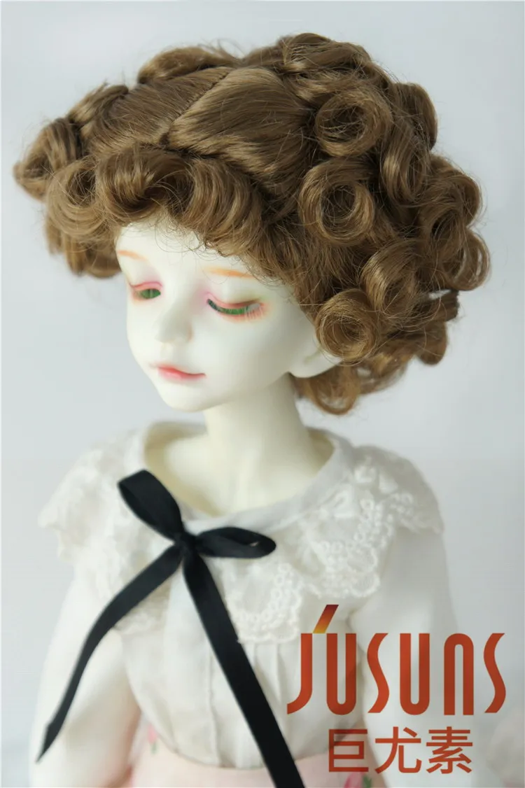 Модные кукольные парики JD048 1/6 1/4 1/3 размер 6-7 дюймов 7-8-9 Классический курчавый bjd