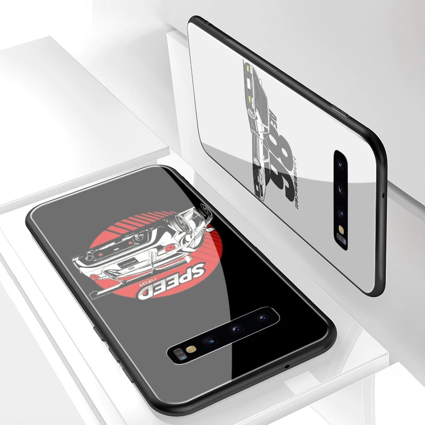 Стеклянный ТПУ чехол Lavaza initial d AE86 для Samsung Note 8 9 S7 S8 S9 S10 A10 A20 A30 A40 A50 A60 A70 Edge Plus |