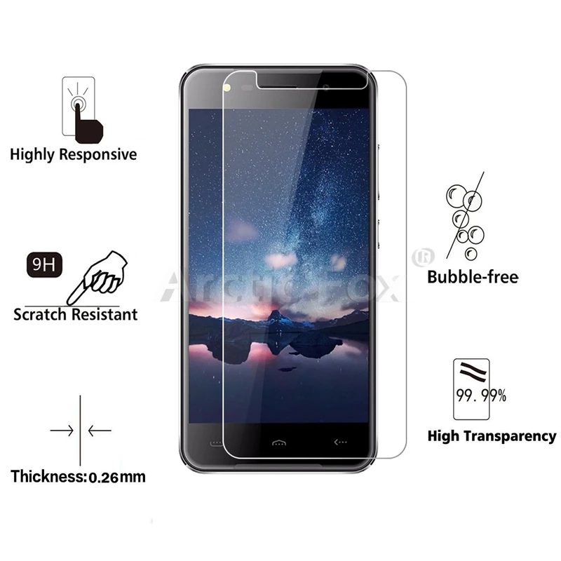 10 шт./лот Премиум закаленное Стекло для HOMTOM HT37 Экран протектор бесплатная