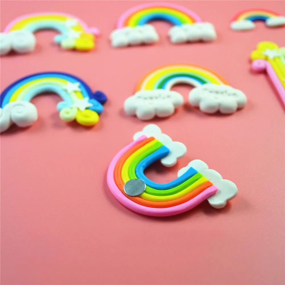 3d полимерные магниты на холодильник наклейка для белой доски милые радужные