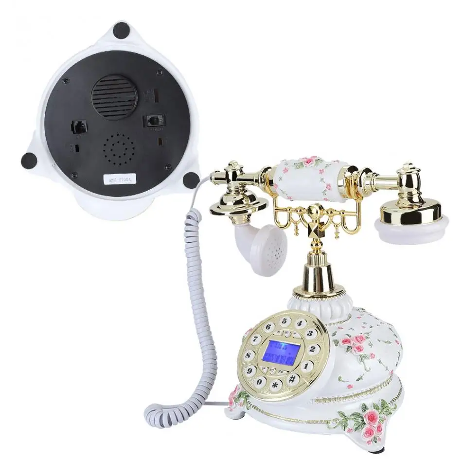 CT-N8008 Ретро стационарный офис стационарный телефон FSK/DTMF с паузой и повторным набором Функция белый