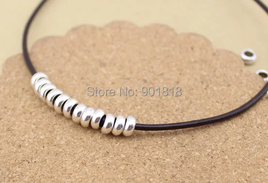 Бусины разделители серебристого цвета для браслета 30 шт./лот|big hole beads|spacer beadshole beads