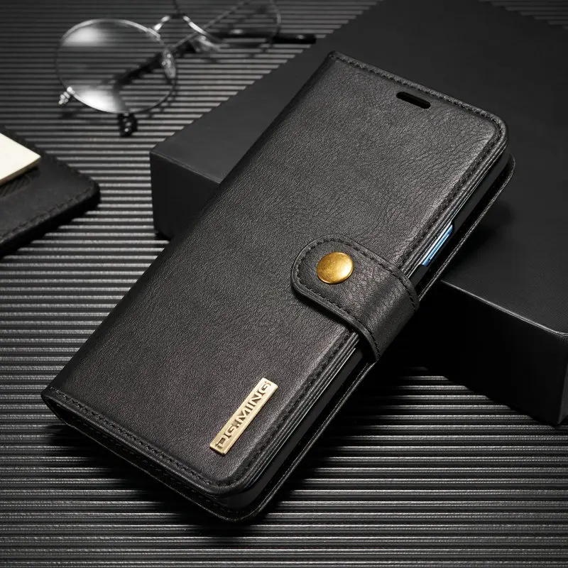 DG. MING винтажный Чехол-кошелек для samsung Galaxy S9 Plus 2в1 Магнитный съемный кожаный чехол для S9 Чехол-книжка с откидной подставкой