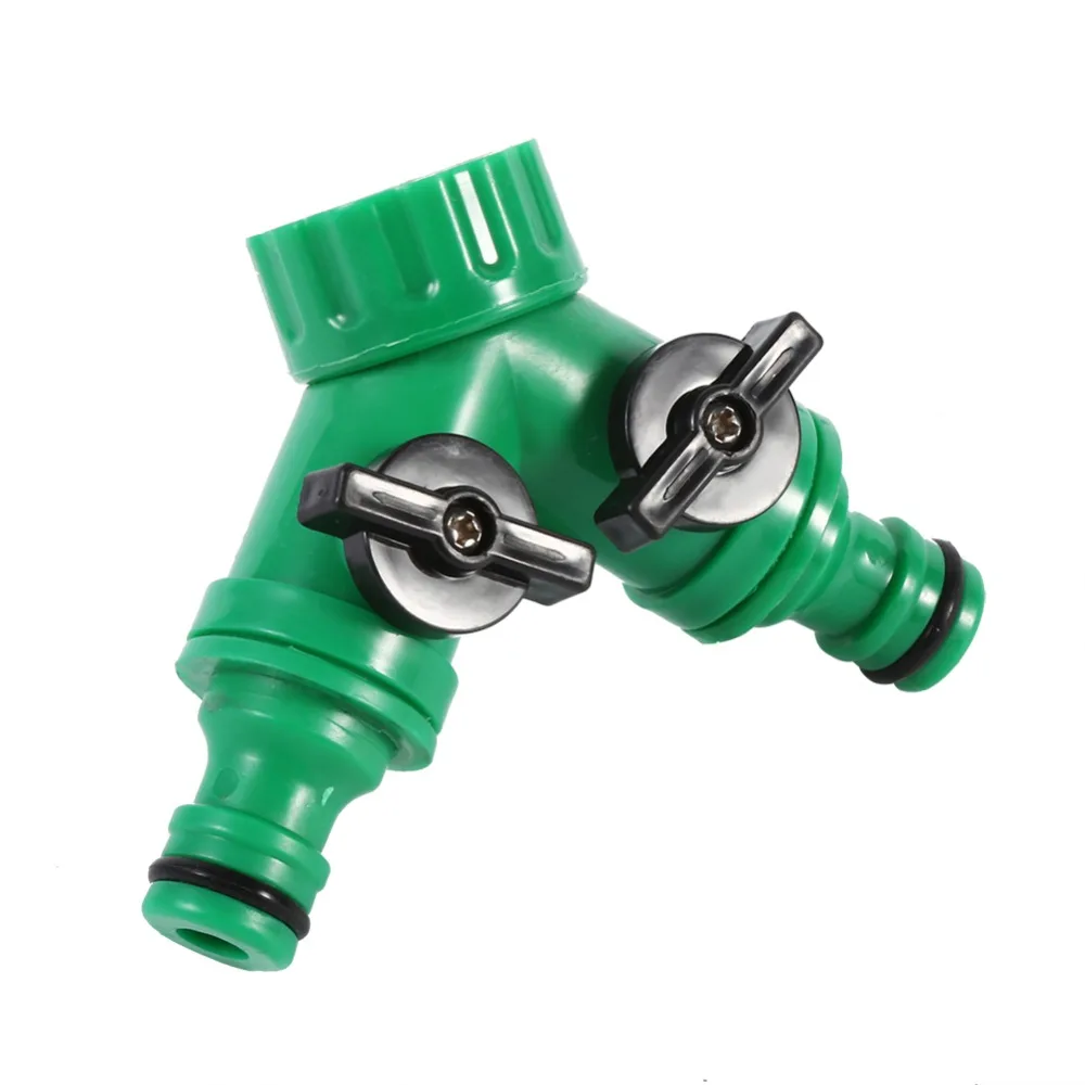 1PCS 2 Way Tap Garden Hoses Pipes Splitters ABS Plastic Hose Pipe Tool Connector Adapter tools |
