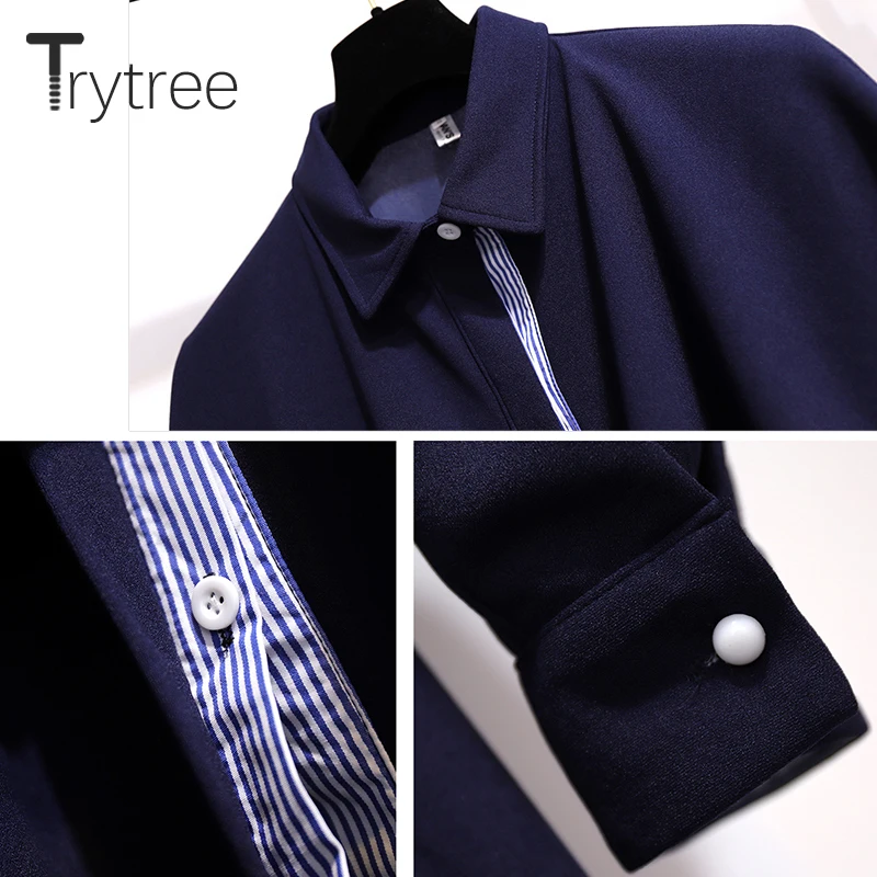 Trytree осенне зимнее платье женское повседневное ТРАПЕЦИЕВИДНОЕ ПЛАТЬЕ С Накидкой