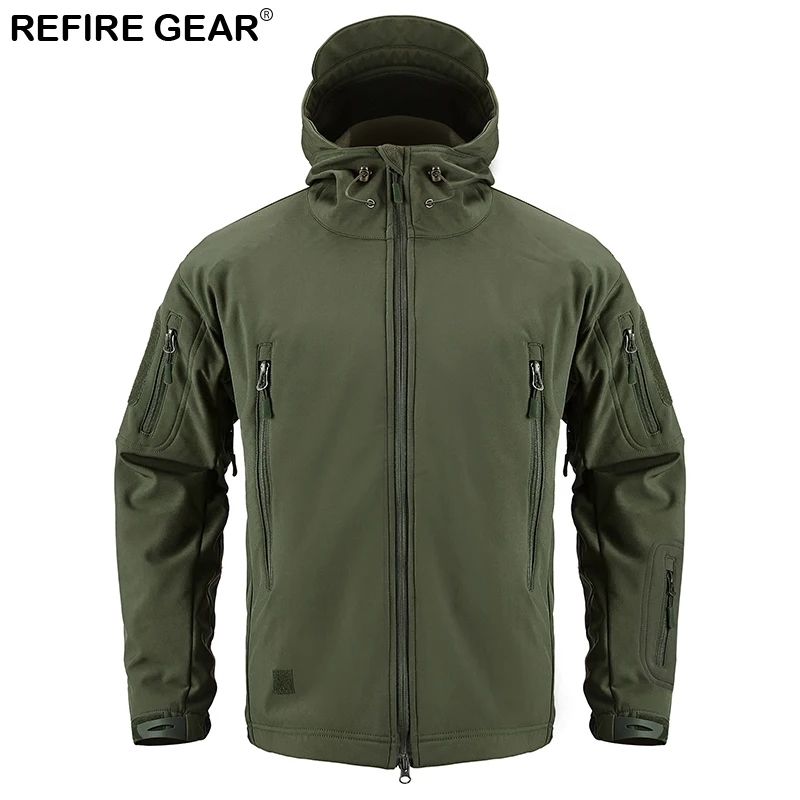 Мужская Флисовая ветровка ReFire Gear зимняя водонепроницаемая куртка для походов и |