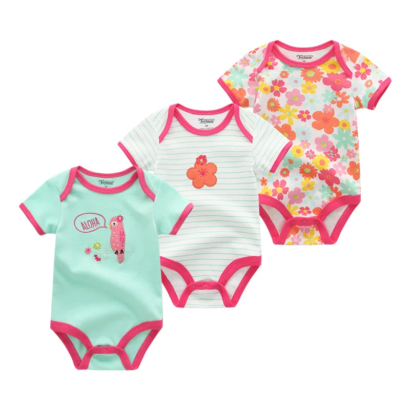 baby girl clothes 3 шт./лот; одежда для маленьких девочек; комбинезон для новорожденных мальчиков; Детский комбинезон с короткими рукавами; Летний комбинезон для малышей с героями мультфильмов; ropa de bebe - Цвет: baby girl clothes