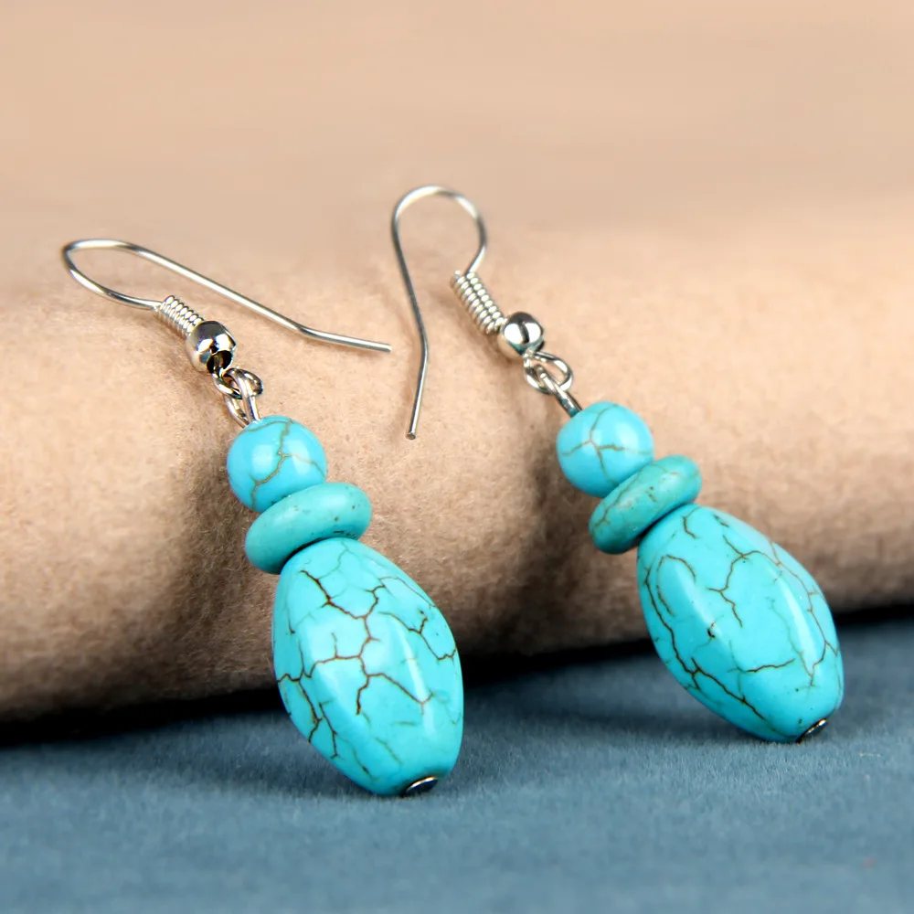 Женские длинные висячие серьги в стиле ретро этнические Простые овальные модные