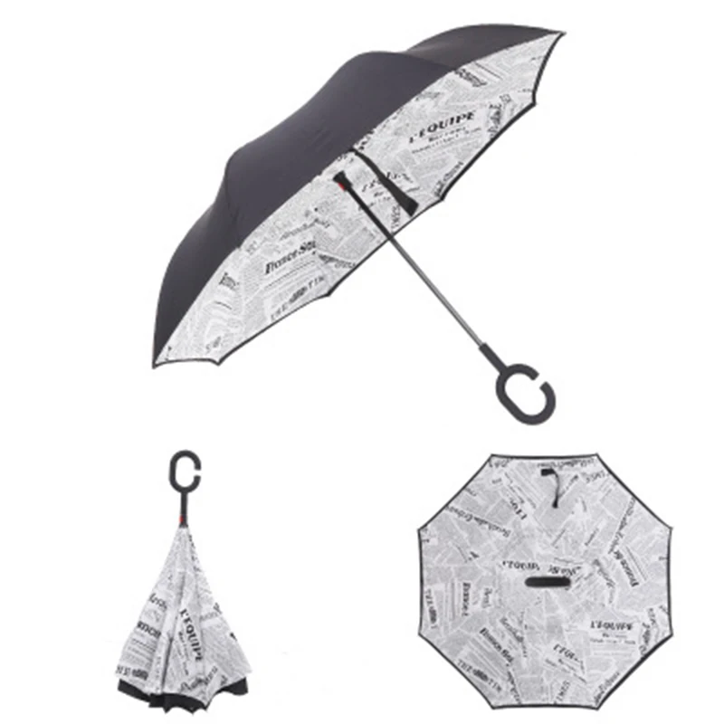 Зонт заднего хода автомобильный зонт прямой U образного типа двухслойный без