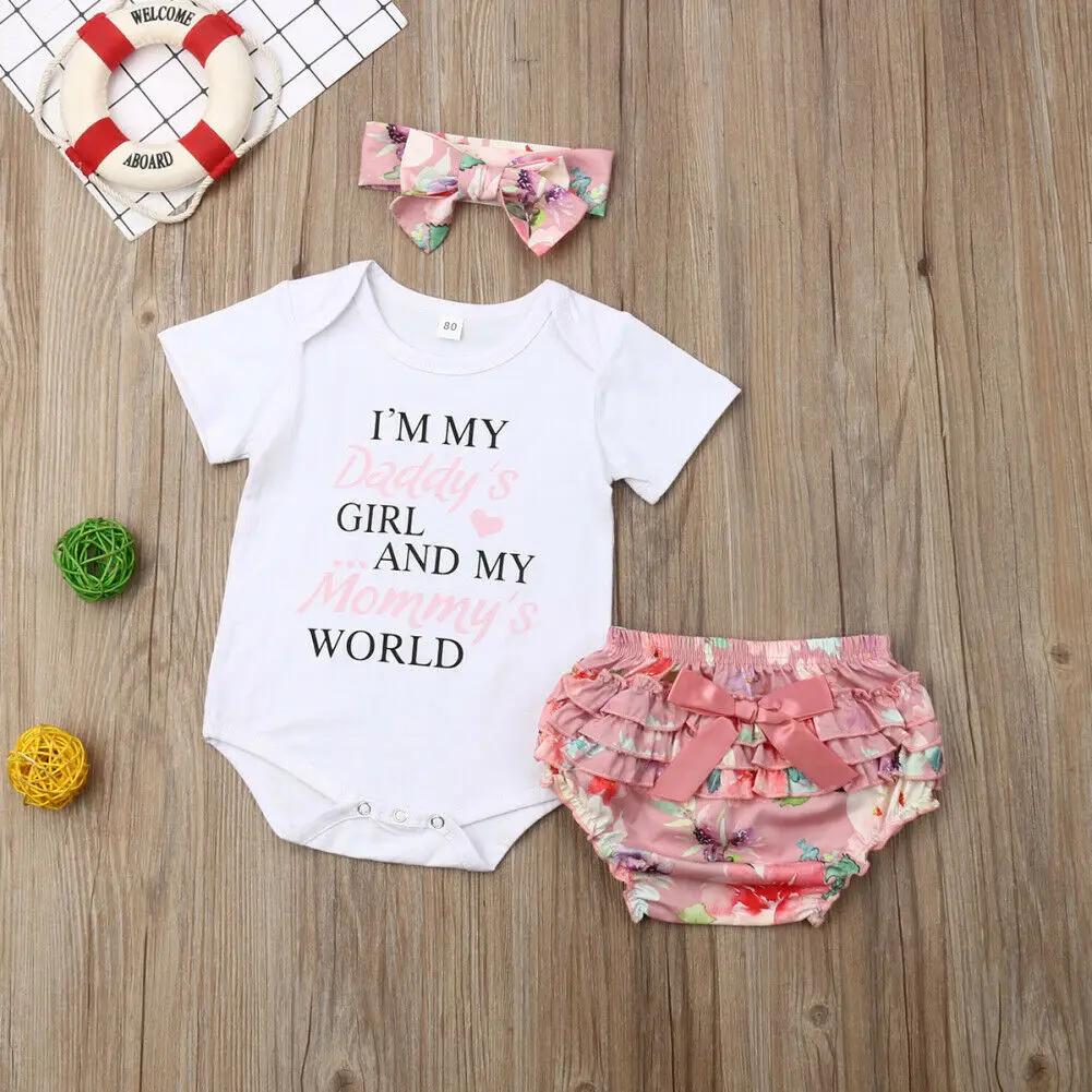 2019 брендовая одежда для маленьких девочек шорты топы с рукавами и надписью боди