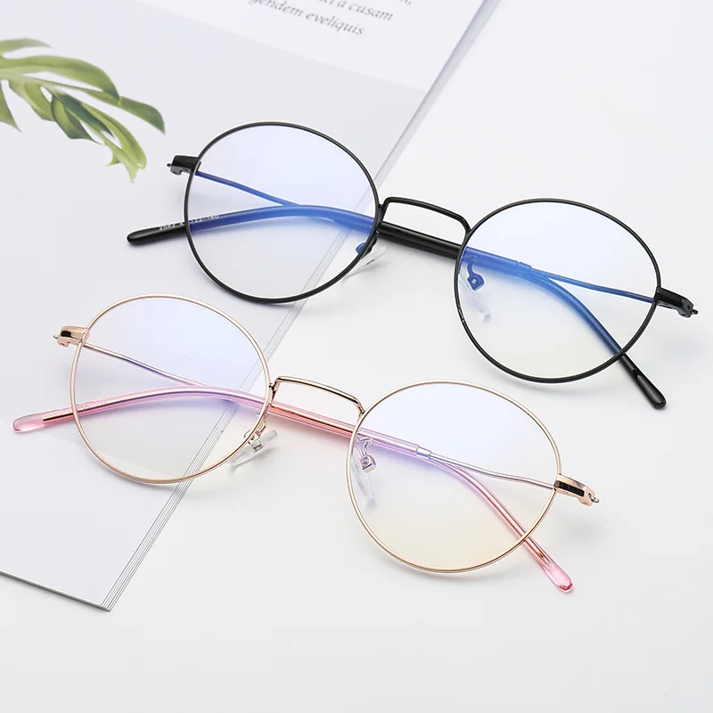 Оправа для очков женщин винтажные очки зрения круглые оправа плоские