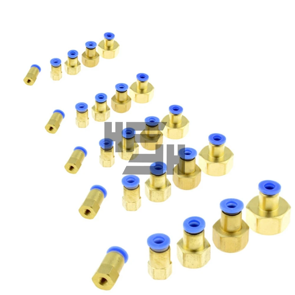 Фитинг для воздушной трубы 10 мм 12 8 6 шланг 1/8 &quot3/8&quot 1/2 &quotBSP 1/4&quot Женский латунный