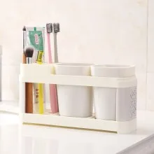 Модный многофункциональный держатель зубной щетки для ванной комнаты | Дом и сад