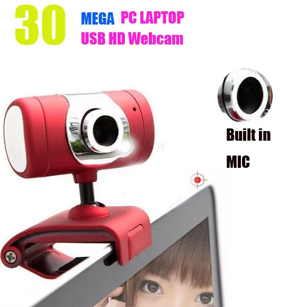 New USB 2.0 30 mega Pixel Web Cam HD Camera WebCam With MIC Microphone Black color For Computer PC Laptop NotebooK 5pcs/lot | Компьютеры и