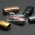 Магнитные застежки RUIMO из нержавеющей стали 316l черного золота 10 мм 12 мм, плоские застежки для браслетов