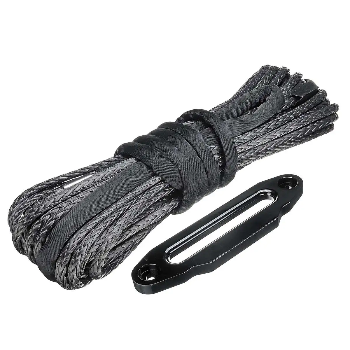 

10MM x 30M 20900Lbs Black Winch Line Towing Rope Synthetic fiber Rope Plasma Rope for ATV/UTV/SUV/4X4/4WD