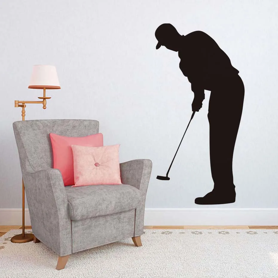 Виниловые наклейки на стену Golf Forward Putter самоклеющиеся обои для художественного