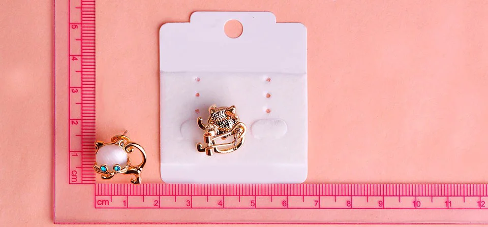 Серьги Madrry из металлического сплава Kawaii с двойным котом для женщин и девочек, серьги с зелеными кристаллами Для Пирсинга Ушей, серьги Aretes Brincos Ouro