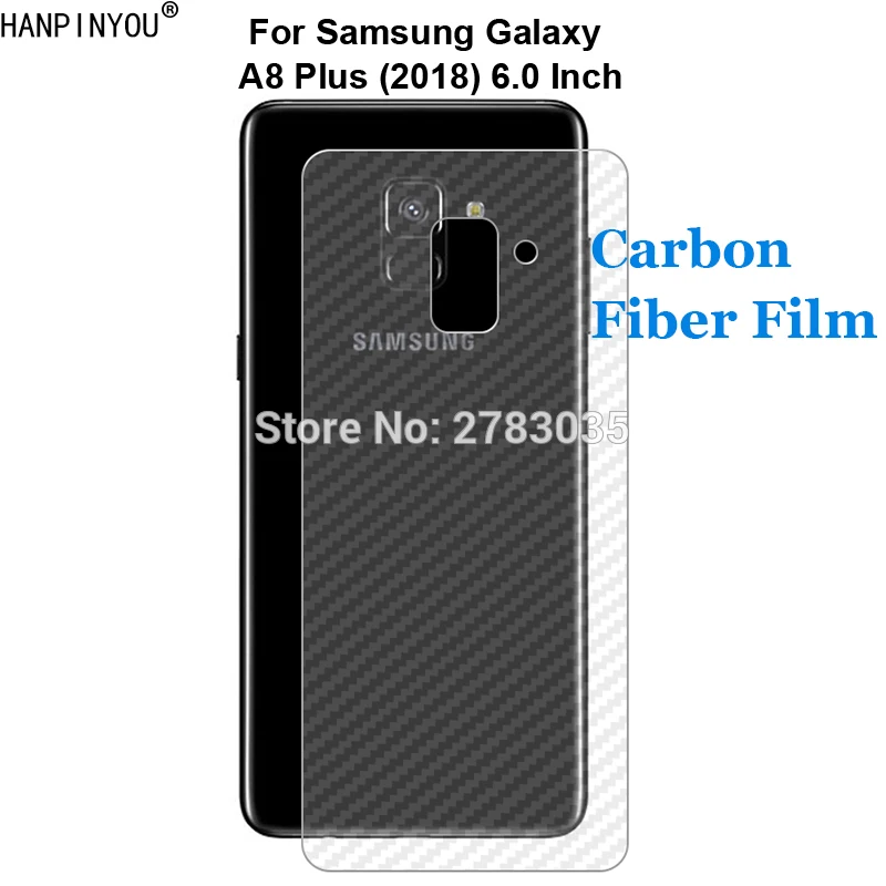Для Samsung Galaxy A8 Plus (2018) A730 6 0 дюйма 3D защита от отпечатков пальцев углеродное волокно