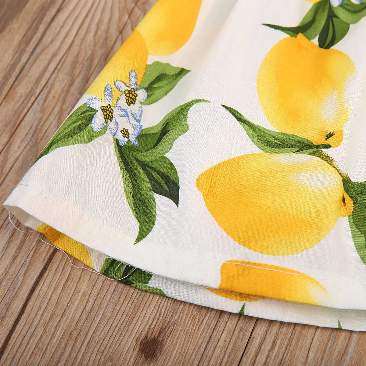 2018 Baby Girl Back Bandage Lemon dress Toddler Kid Summer Tutu Dresses | Детская одежда и обувь